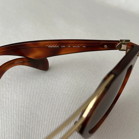 NWOT Rag & Bone 50MM RNB1005/S Square Sunglasses in Brown tortoise OS - Picture 7 of 10